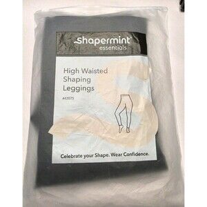 Womens Shapermint Essentials Black High Waisted Shaping Leggings Size Medium NEW